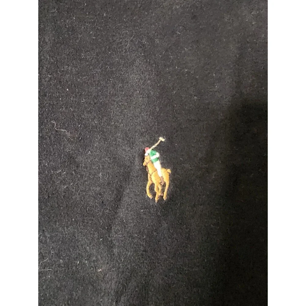 Polo Ralph Lauren Polo Shirt Mens XXL Black Custom Slim Fit Soft Flesh Pony